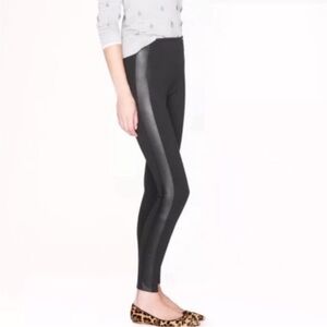 J Crew Factory Gigi Faux Leather Stripe Legging - Sz 12